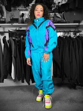 Vintage Olympic Exposure Colorblock Track Suit Women's Small